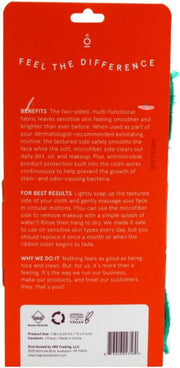 Cleanlogic Bath & Body Exfoliating Dual-Texture Face Cloth, Premium Quality Facial Wash Cloth for Cleansing Sensitive Skin