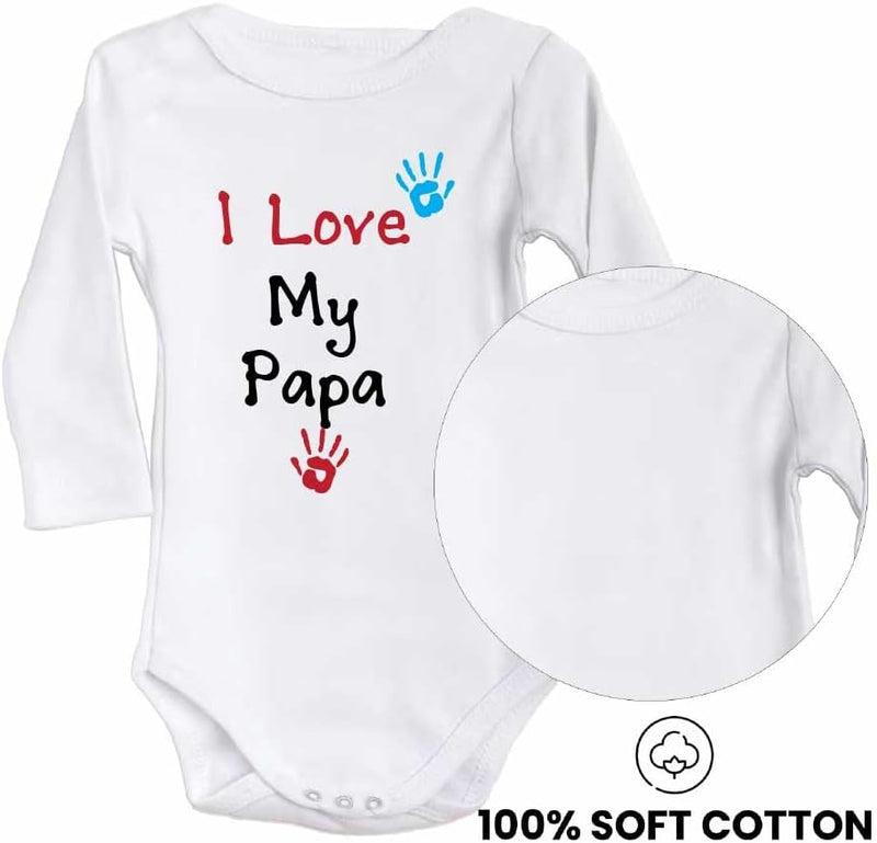 Pack of 2 Unisex Baby Romper with Mama and Papa Printed Design for Newborns,Infants, Toddlers Full Sleeve Jumpsuit Snap Closure for Easy Diaper Changes Ideal for Baby Shower