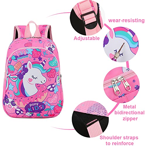 TOMVAES Unicorn Kids Backpack,Girls Backpack for School, Children Casual Daypack Book Bag Rucksack,Perfect for Daycare and Preschool