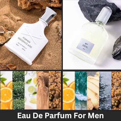Perfume Gift Set for Men, 4 Pcs Perfume Set Gift For Him 4x25 ML Long Lasting Fresh Fragrance Perfume Set For Men Birthday Gift To Boyfriend, Luxury Parfums For Man Gift Set Box, Eau De Parfum For Men