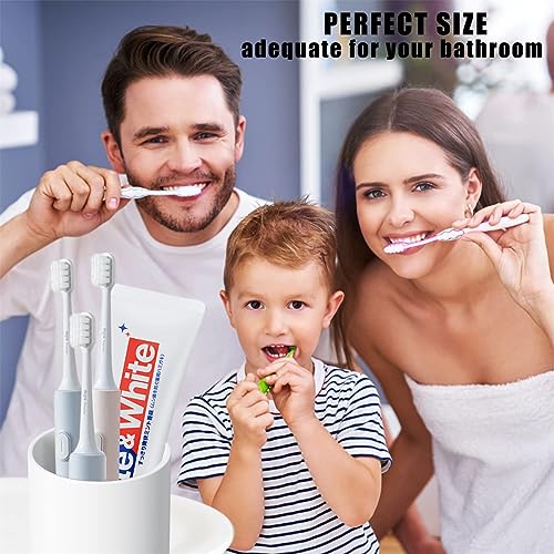 TERRIFI Bathroom Tumbler Cup Set, 10.5oz Reusable Unbreakable Toothbrush Cups, Easy to Clean Plastic Mouthwash Cups, Toothbrush Holder for Your Bathroom, 2PCS