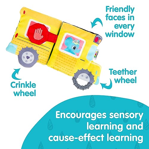 Lamaze Accordion Bus – Pull-Along Vehicle Baby Toy with Musical Squeeze Sounds & Tactile Textures – Ages 9M+