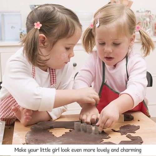Lonimia Cute Butterfly Hair Ties for Girls, Little Girl Hair Accessories, 40 Pcs Elastic Hair Band Acrylic Cartoon Pattern Soft Not Damage Hair Practical Portable Hair band, Suitable for Daily Life