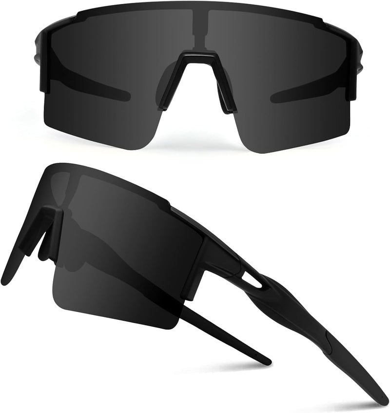 Ukoly Cycling Sunglasses for Men Women with 3 Interchangeable Lenses, Polarized Sports Sunglasses, Baseball Sunglasses