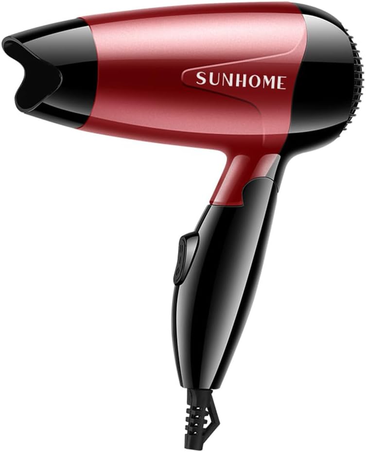 SUNHOME Foldable1200W Mini Hair Dryer. Easy storage hook. Travel portable Hair Dryer Green/White