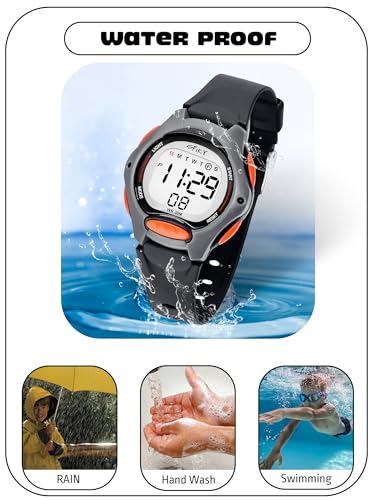 SPIKY Digital Sports Watch for Kids | Multifunctional with Luminous LED Display & Alarm | Water-Resistant & Silicone Strap | Best Birthday Gift Wrist Watches for Boys & Girls | Age 2-14 yrs