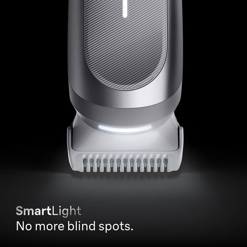 Braun Series 7 Body Groomer for Men, Body, Chest, Armpits, legs & Pubic Hair Trimmer with Smartlight & SkinGuard, 8-in-1 Grooming Kit, Waterproof with 6 Attachments, 100-Min Runtime, BG7550 Grey