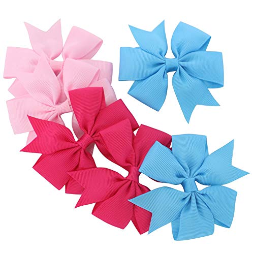 30 Pcs Baby Girls Ribbon Boutique Hair Bows Clips with Assorted colors
