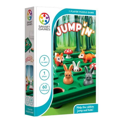 Smart Games - Jump In', Puzzle Game with 60 Challenges, 7+ Years, 24 x 17 x 4.5 cm (LxWxH)