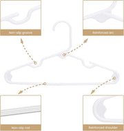 HOUSE DAY Kids Plastic Hangers for Closet, Children's Clothes & Baby Clothing - Ideal for Toddler and Child Pants, Coats, and More - Everyday Use (Colorful, 20 Pack)