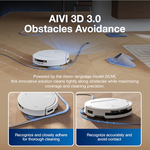 ECOVACS 2025 NEW LAUNCH DEEBOT T50 PRO Omni Robot Vacuum and Mop, 8.1cm Ultra-Thin, 15000Pa Suction, ZeroTangle, TruEdge, Obstacle Avoidance, Auto Mop Wash/Dry/Refill, Self-Emptying,Pet Hair Friendly