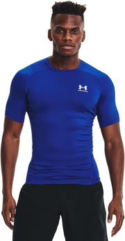 Mens Armour Heatgear Compression Short-sleeve T-shirt Short Sleeve (pack of 1) - Royal / / White