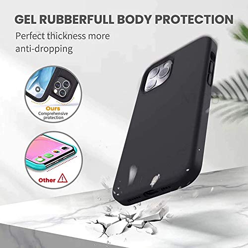 Fix Fame iPhone 12 Pro case Premium Soft Liquid Silicone cover Full Body Protection Anti-Scratch Shockproof Drop Protection Slim Rubber Bumper Cases (Blue)
