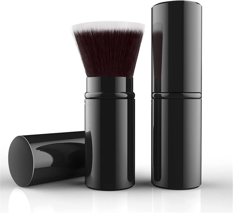 Arabest Retractable Foundation Makeup Brush, Travel Kabuki Makeup Brush for Foundation, Portable Liquid Foundation Brush with Cover Perfect for Blending Liquid, Cream or Flawless Powder Cosmetics