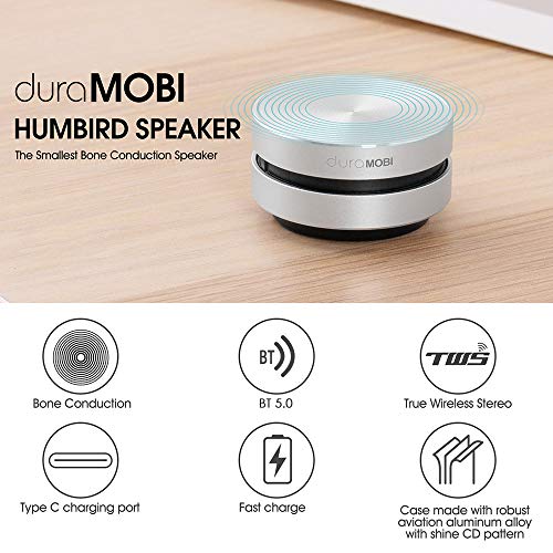 Eacam 1 Pack Wirelessly BT Speaker Bone Conduction Speakers Mini Portable Loud Stereo Sound Built-in Mic Sound Box