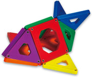 Mad Toys Magnetic Square and Traingle Shaped Tiles 24 Pieces Multicoloured Construction Set
