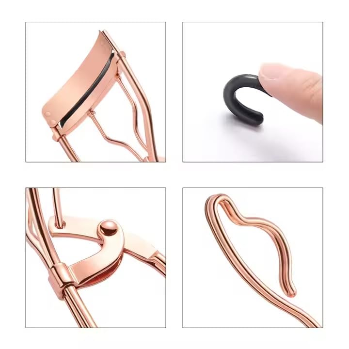 Rose Gold Eyelash Curler Clip Professional Handle Eye Curling Metal Beauty Makeup Tools Accessories