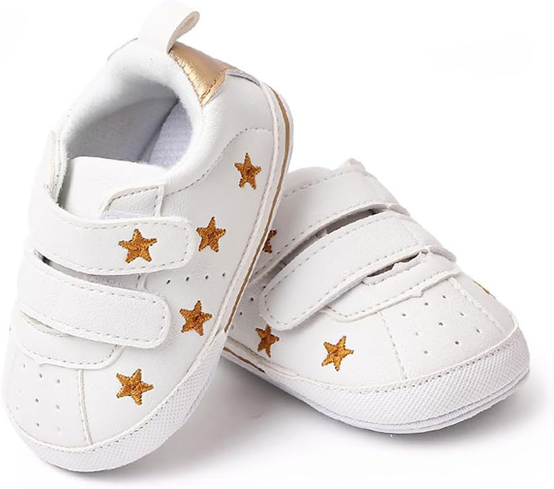 Baby Shoes Infant Sneaker Sandals for Boys Girls Leather Walking Shoes Non-Slip Sneaker Toddler First Walker Shoes Newborn Crib Shoes