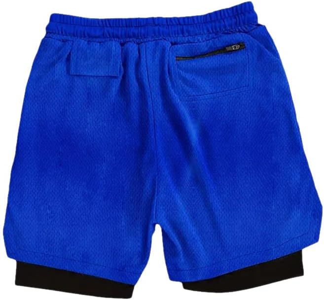 VITION Gym Shorts for Men, Men's Activewear Running Shorts,Drawstring Gym Shorts Men, 2 Layer Loose Athletic Shorts with 4 Pockets