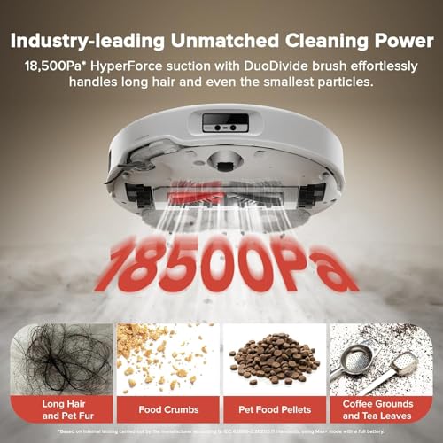 roborock Qrevo Curv Robot Vacuum and Mop, 18,500Pa Suction, Zero-Tangling, DuoDivide Main Brush, FlexiArm Arc Side Brush, FlexiArm Mop, AdaptiLift Chassis, Auto Mop Washing & Drying, Self-Emptying