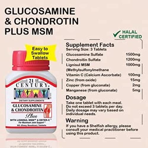 21st Century Glucosamine & Chondroitin Plus Tabs 60'S