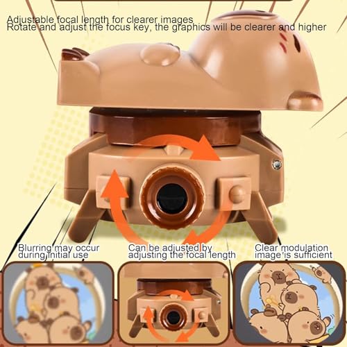 Animal Projection Watch for Kids, Capybara Themed Digital Projector Watch with 24 Fun Patterns, Adjustable Digital Screen Watch for Boys and Girls, Ideal Kindergarten for Ages 3 to 8