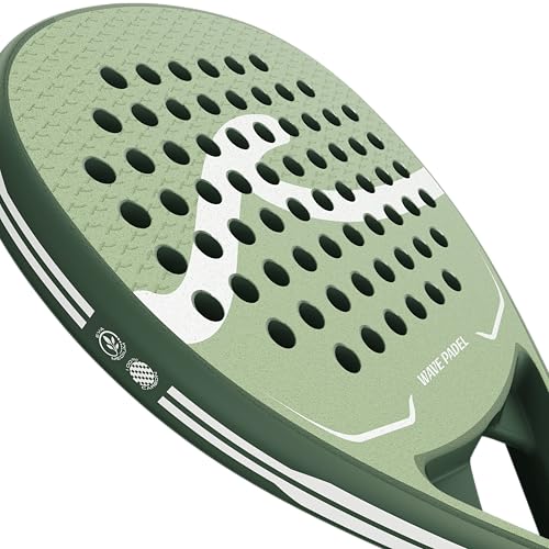 WAVE PADEL? Red Serve - Padel Racket - 100% Carbon - Including Padel Bag