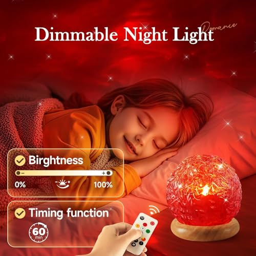 Crystal Light Projector for Bedroom, 16 Colors Room Projector Lights with Remote & USB Control, Mood Lighting for Kids Room, Crystal Lamp Gifts for Teen Girl Room Decor