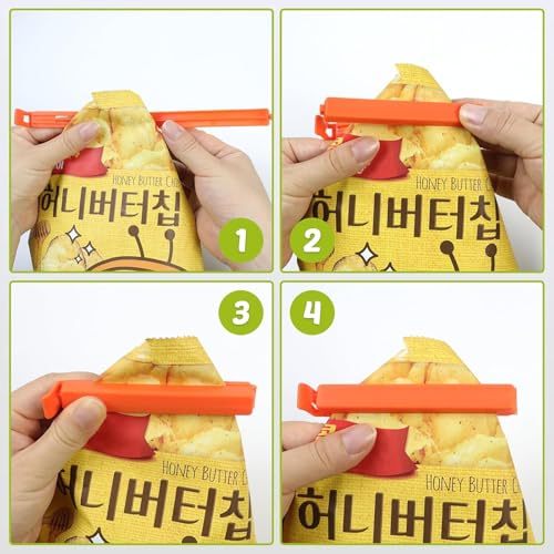 40 Pcs Food Clips,Food Bag Clips,Food Bag Clips For Food Storage,Bag Clips For Food Storage,Reusable Kitchen Clip,Clip Closure Bag,Food Bag Clips,For Keeping Food Fresh And Sealed(SIZE:4.3INCH)