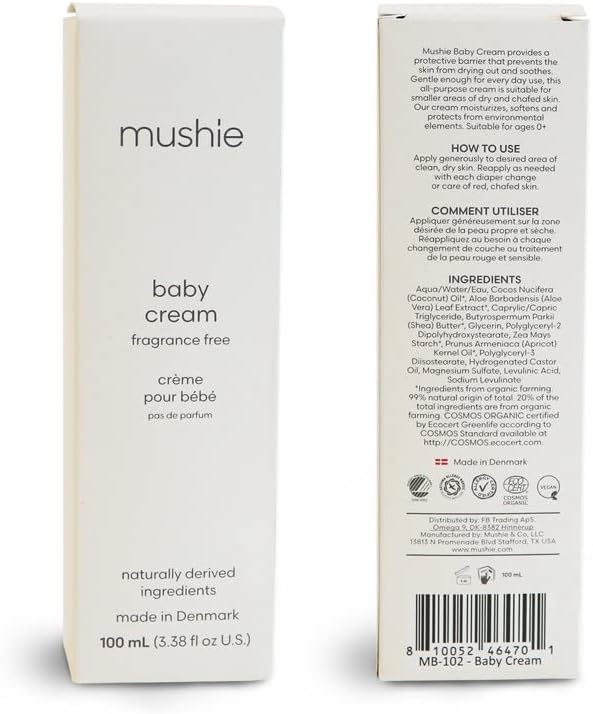 Baby Cream 100 mL Baby Nappy Cream Suitable for Dry & Chafed Skin 100% Vegan & Cruelty Free (Cosmos)
