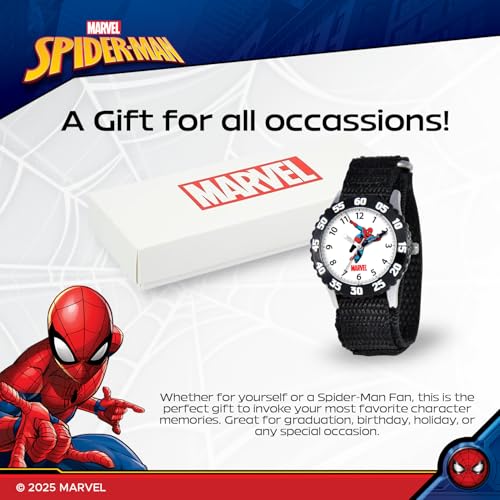 Marvel Spider-Man Kids' Stainless Steel Time Teacher Analog Quartz Watch