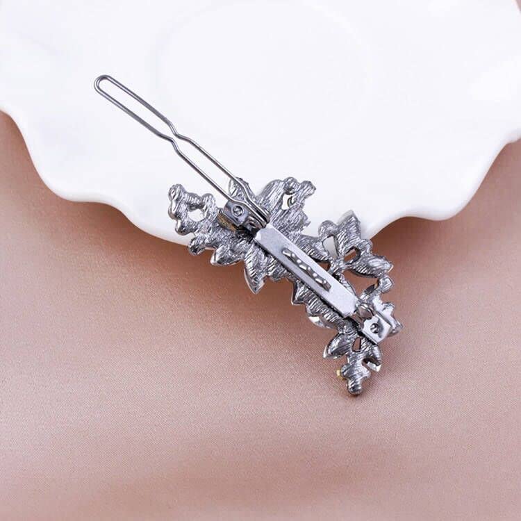 Goledwedy Crystal Flower Bridal Hair Clips(2 Pcs) Rhinestone Wedding Hair Clips For Brides