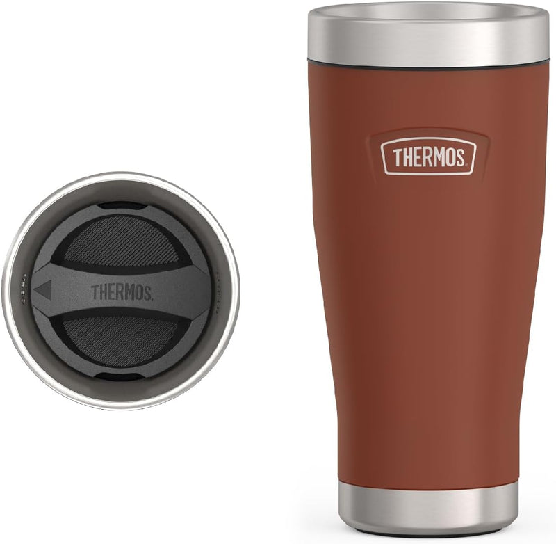 THERMOS ICON STAINLESS STEEL VACUUM INSULATED SANDSTONE TUMBLER 470 ML, IS1012SN, TRAVEL MUG, TUMBLER WITH HANDLE, COFFEE MUG