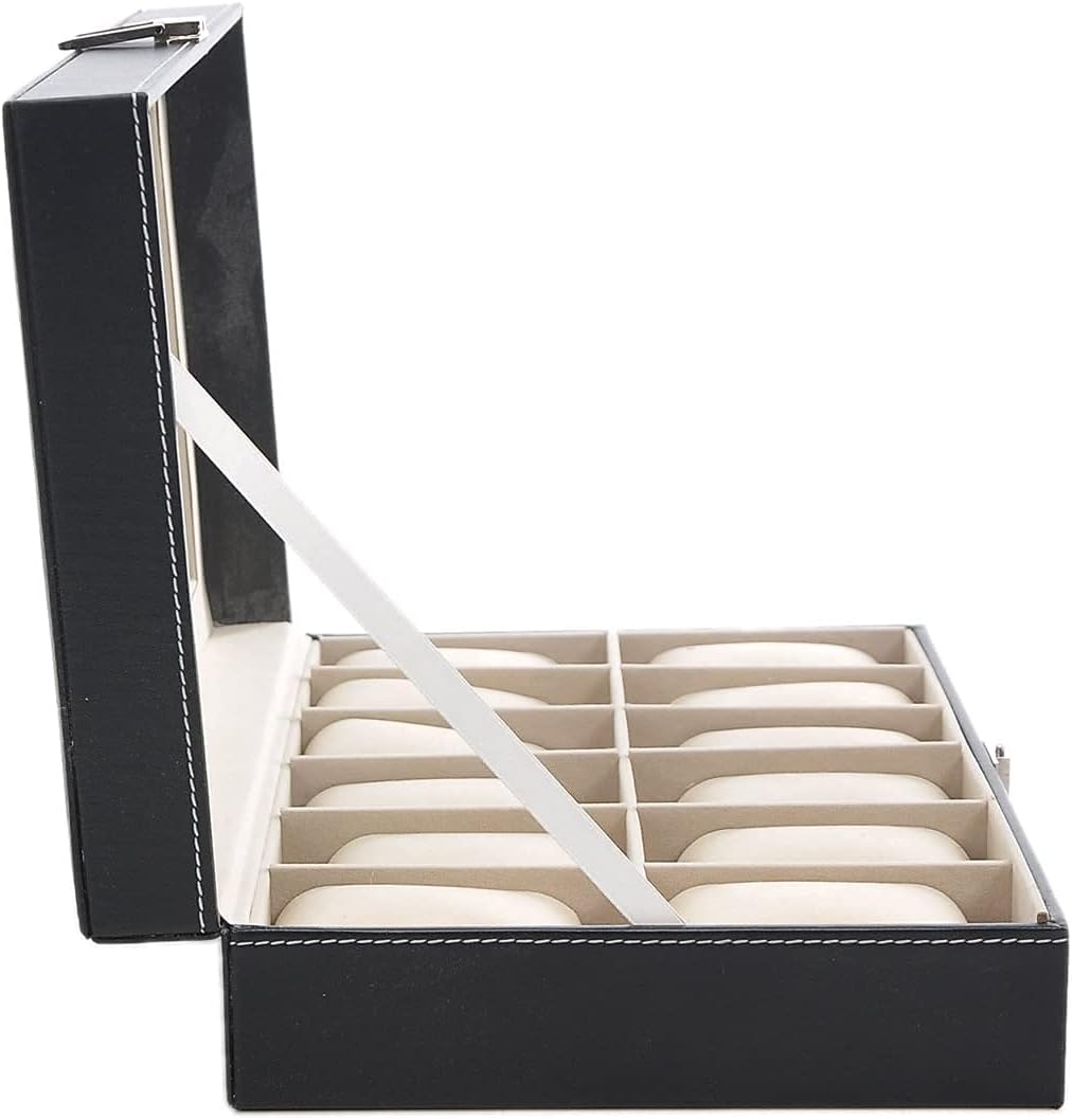 Other 12 Grid Leather Watch Display Case Jewelry Collection Storage Organizer Box Holder – image 2