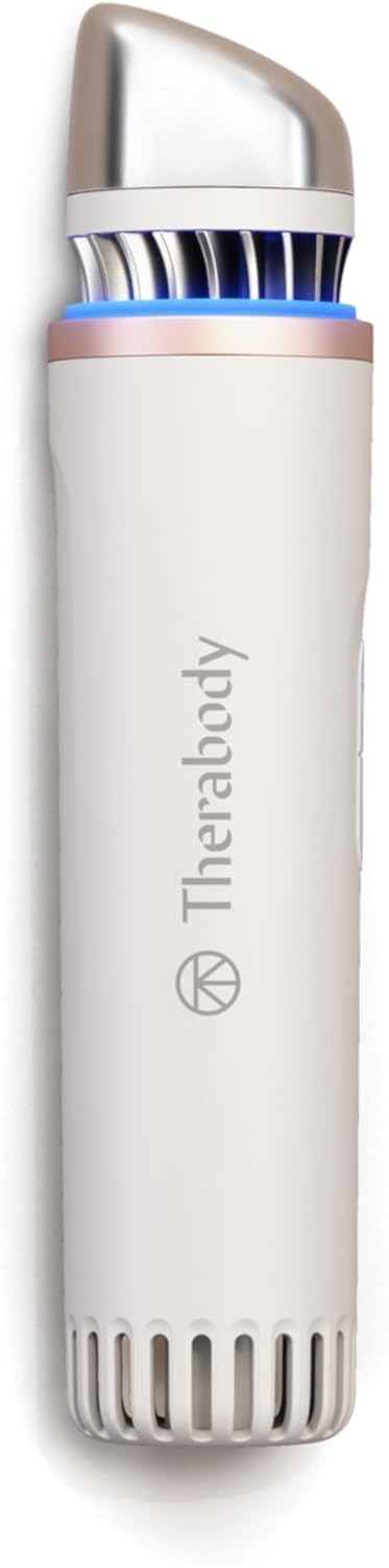 Therabody TheraFace Depuffing Wand Cold and Heat Skincare Treatment to depuff and Glow; Beauty Wand, face Roller and Eye Massager for Dark Circles and Radiant Skin, White