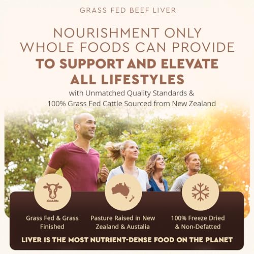 Ancestral Supplements Grass Fed Beef Liver Desiccated Natural Iron, Vitamin A, B12 for Energy (180 Capsules)