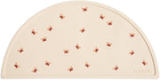 Silicone Placemat for Baby Food - Non-Slip Mat with Classic Patterns, BPA-Free, Easy-Clean Dishwasher Safe Dining Mat for Toddlers - Black Daisy - Butterflies