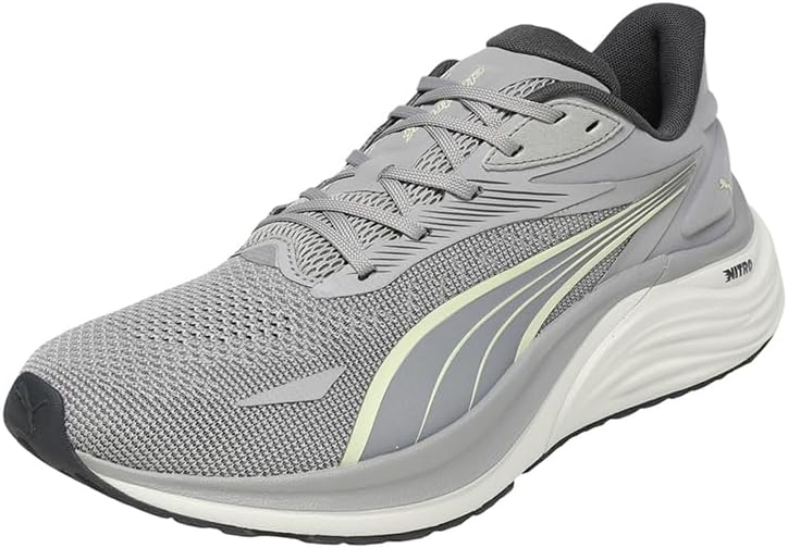 Electrify Nitro 4 mens Road Running Shoe - Gray Echo Gold Moon
