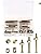 Keadic 100Pcs M6 Hex Socket Head Cap Screws Nuts, Zinc Plated Steel Barrel Bolt Nuts Hardware Replacement Kit for Furniture Cots Beds Crib, 1 Hex Key for Free - 35/45/55/65/75mm