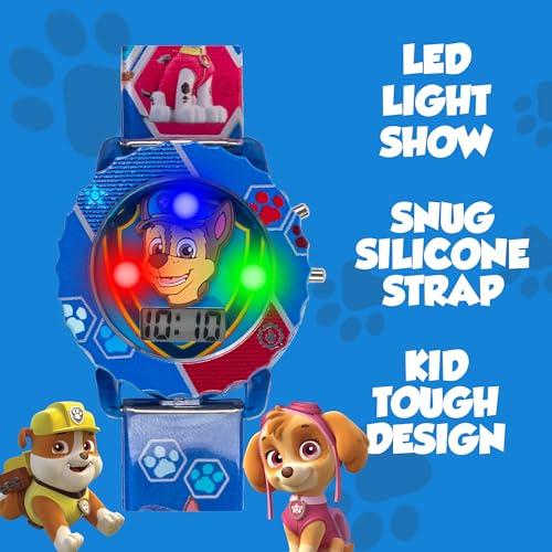 Accutime Kids Paw Patrol Digital LCD Quartz Wrist Watch, Cool Inexpensive Gift & Party Favor for Toddlers, Boys, Girls, Adults All Ages