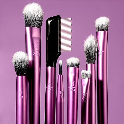 REAL TECHNIQUES Everyday Eye Essentials Lidschatten-Pinsel-Set, 8-teilig