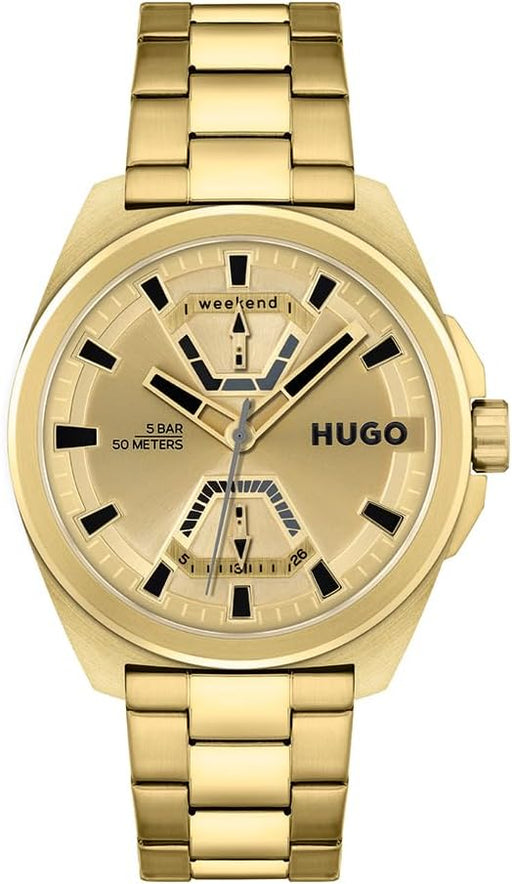 Hugo EXPOSE Men Watch, Analog - Gold