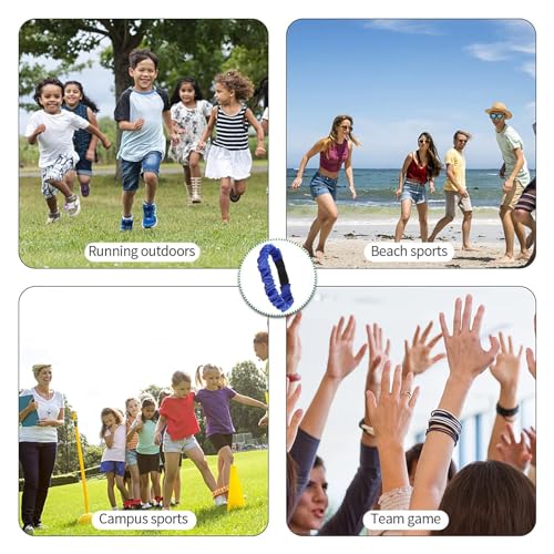 Rayyan Team Games Kids,3 Legged Race Bands,Three Legged Race Game Elastic Tie Straps for Relay Race Game, Carnival, Field Day, Backyard Indoor Outdoor Team Building Game Kids Party Supplies,14 Pack