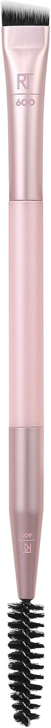 Real Techniques Dual-Ended Brow Brush, For Shaping & Filling, Travel-Friendly Spoolie, Blend Natural, Full, or Laminated Brows, Luxury Applicator, 1 Count - Dual Ended Brow Brush, 1 Count