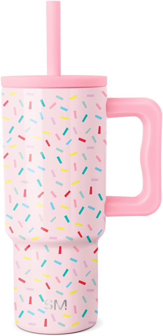 Simple Modern Kids 24 oz Tumbler with Handle and Silicone Straw Lid | Spill Proof and Leak Resistant | Reusable Stainless Steel Bottle | Gift for Kids Boys Girls | Trek Collection | Asteroid
