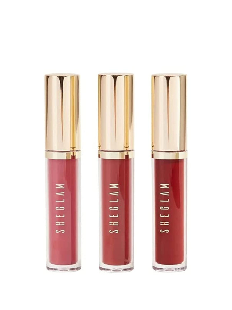 SHEGLAM Matte Allure Private Tourl Liquid Lipstick Set, 3 Pieces