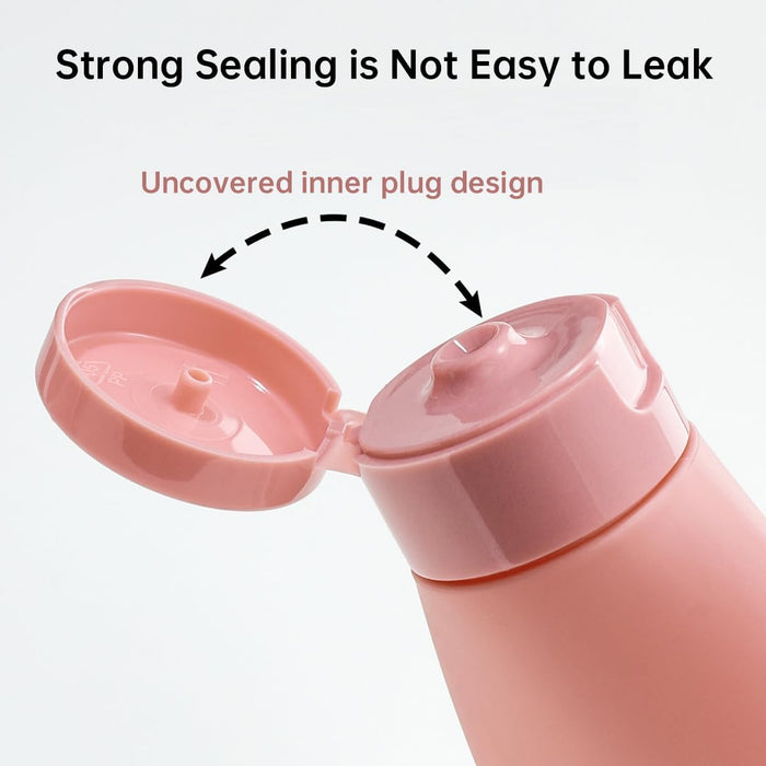 ECVV 3 Pack Portable Travel Bottles for Toiletries, Leakproof Refillable Liquid Containers for Shampoo, Body Lotion, Hair Conditioner, 60ml/2.02oz