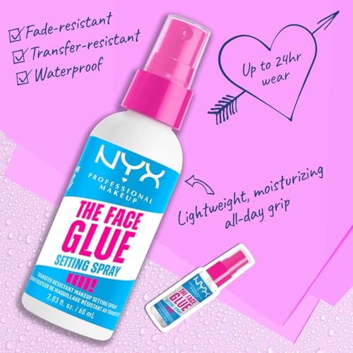 NYX Professional Makeup, The Face Glue Copack, Makeup Stuck Like Glue, Vegan Formula, Upto 24H Hydration