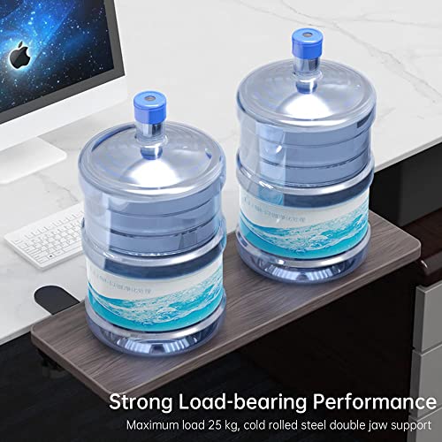 OUGIC Ergonomics Desk Extender Tray, 25.2"x9.5" Punch-Free Clamp on, Foldable Keyboard Drawer Tray, Table Mount Arm Wrist Rest Shelf, Computer Elbow Arm Support