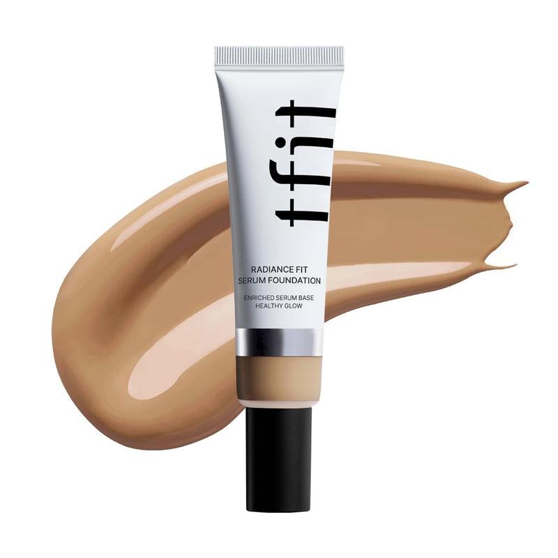 TFIT Radiance Fit Serum Foundation - Flawless Coverage, Dewy finish, Long-lasting, Lightweight, Korean Makeup,1.05 Oz. (N03 Ginger, 30g)